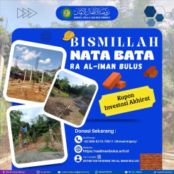Mari Bersedekah Jariyah untuk Pembangunan Gedung RA Al-Iman Bulus. Semoga bisa menjadi Kupon Investasi Akhirat kelak